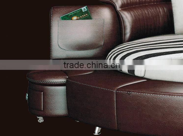 2015 new modern design leather round bed B80037