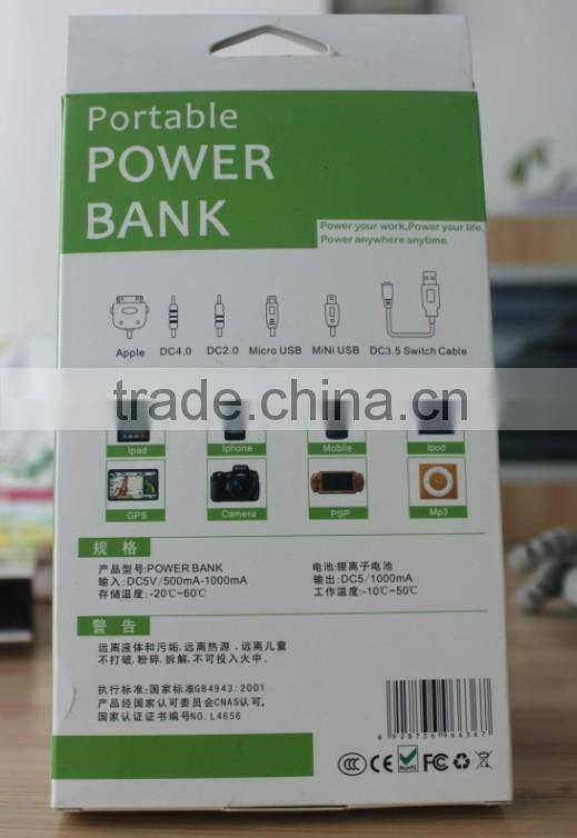 2014 new external battery for for samsung galaxy note3 power bank