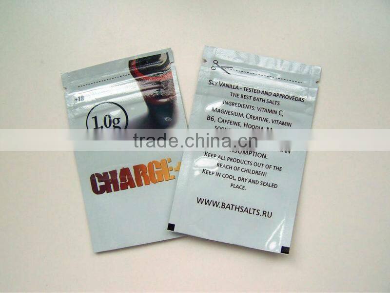 herbal incense potpourri bag spice smoke for wholesale/ 2.5g geeked up herbal incense bags for packaging