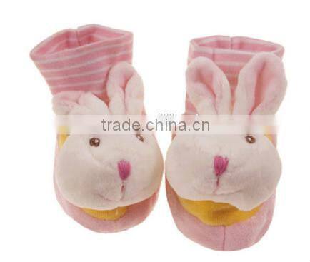 wholesale rabbit shape baby plush shoes / OEM factory with ICTI audit baby shoes
