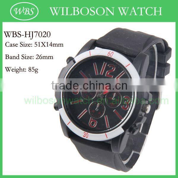 Quartz stainless steel back fashion silicone watch
