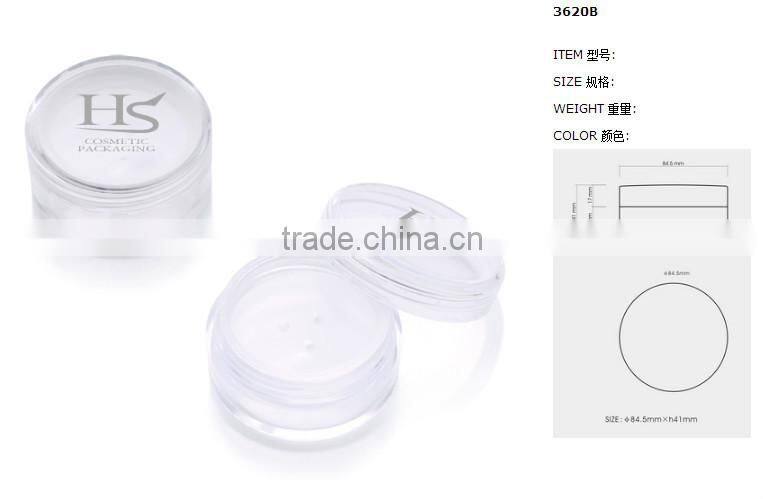 Wholesale transparent loose powder sifter jar