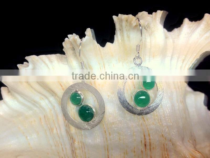 Green Onyx Pear Facet Earrings, 925 Solid Sterling Silver Earrings, Designer Natural Gemstone Bezel Earrings,