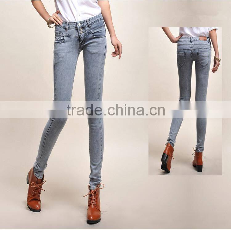 Hot-selling elegant autumn high quality denim jean trousers