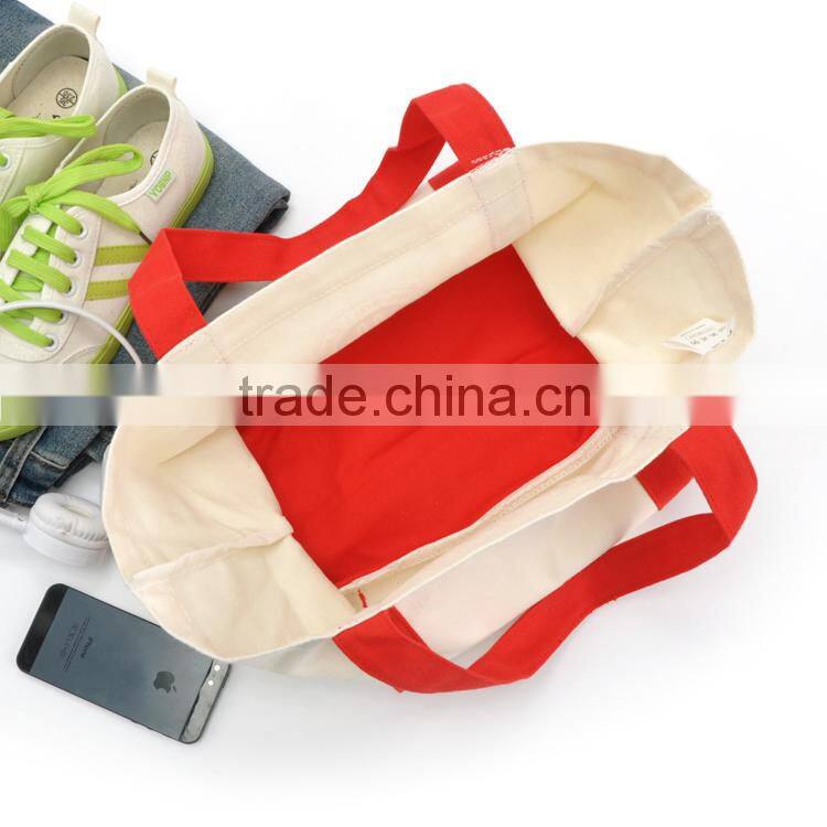 Wholesale grocery cheap logo fashionable canvas shopping bag