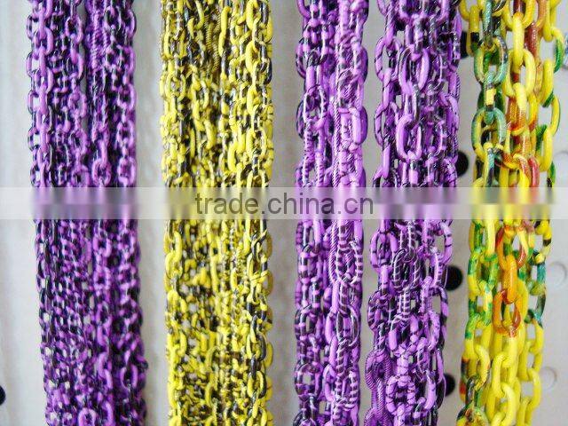 Spray Painted Color Aluminum Necklace Chain