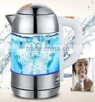 1.5L anti-hot plastic glass electric tea and water kettle