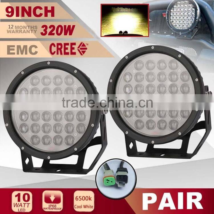 Promotion high power round 9 inch 320w 4d driving lights
