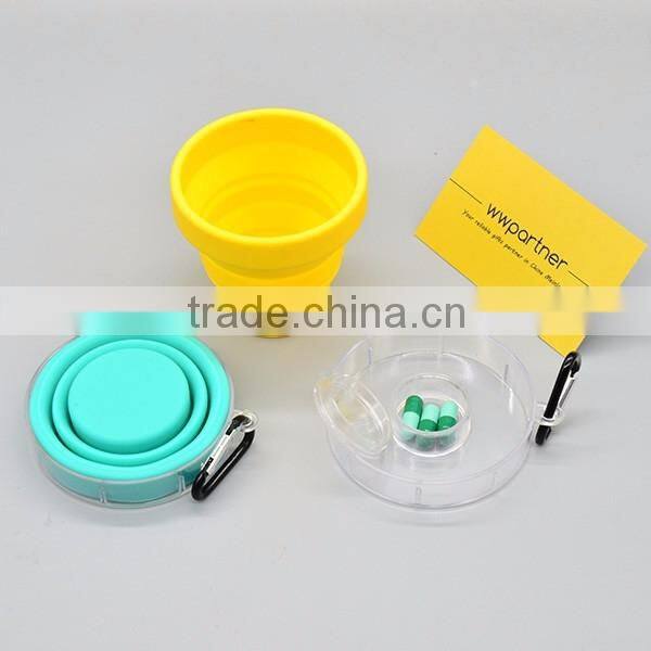 Portable Plastic Lid Collapsible Silicone Cup Cheap On Sale
