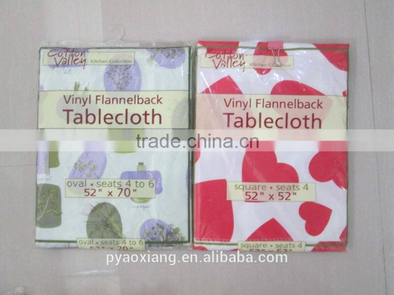 double layer plastic flannel tablecloth