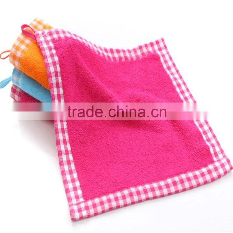100% cotton square Plain jacquard hand towel