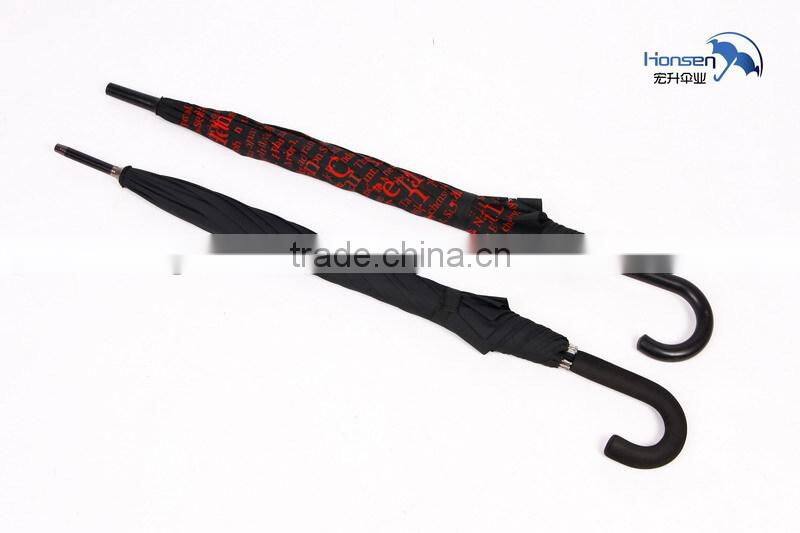 waterproof fabric metal umbrella frame straight umbrella semi-automatic umbrellas wholesale