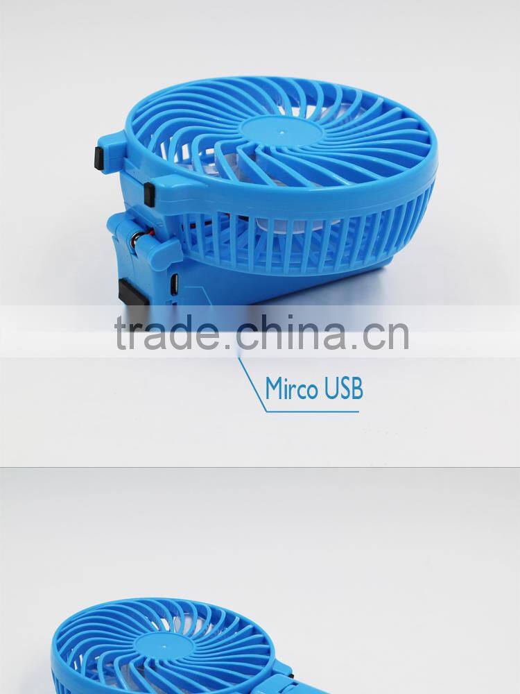 Usb Table Rechargeable Mini Fan with Led Lights