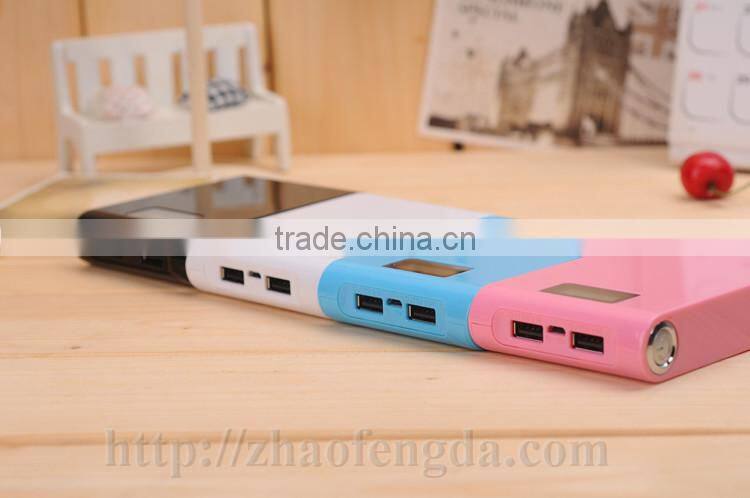 High Capacity 12,000 mA slim portable power bank charger