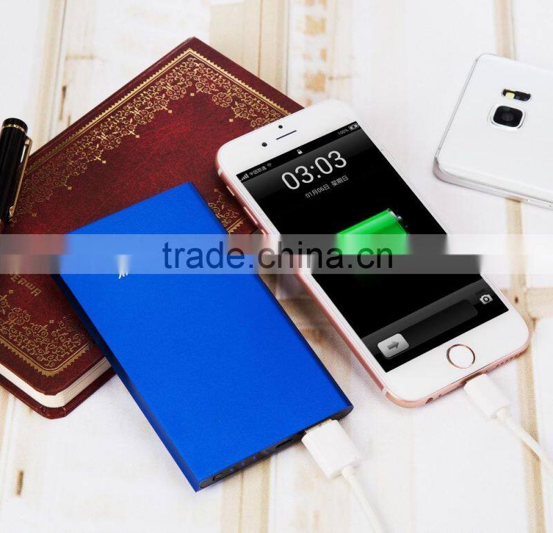 OEM wholesale factory price metal shell rechargeable portable power bank 4000mah