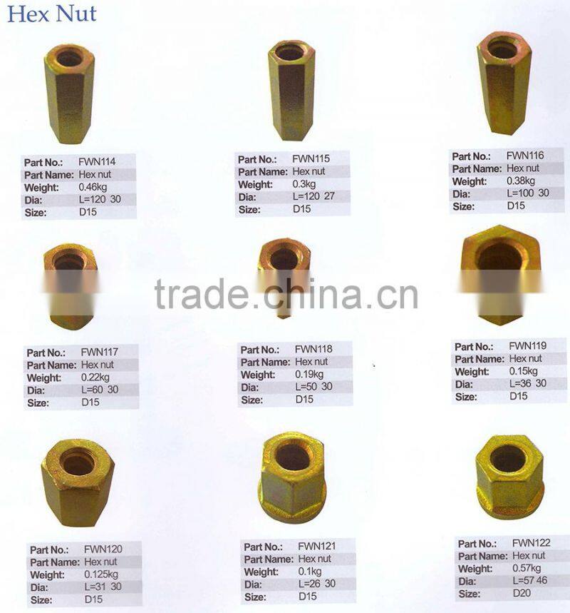 Hex nut cast nut ductile iron hex nut 2014 hebei cangzhou manufacturer