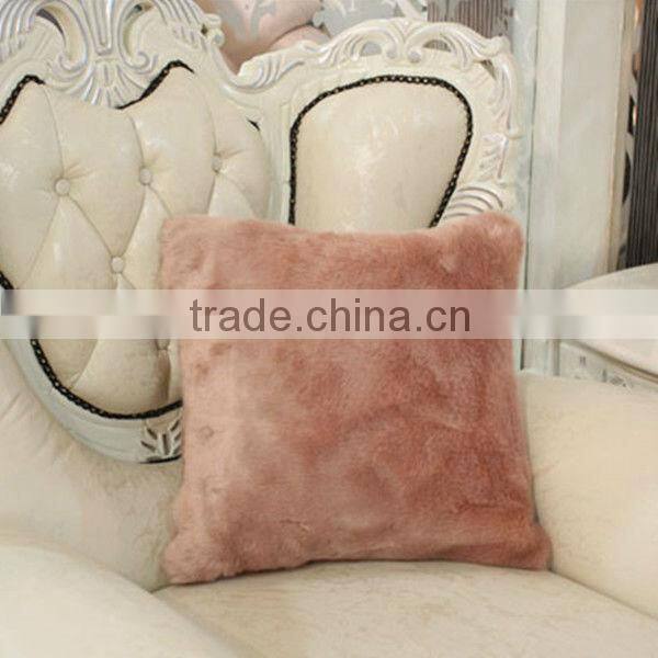 Hot Sale 30cm*30cm Rabbit Fur Pillow Fur Cover