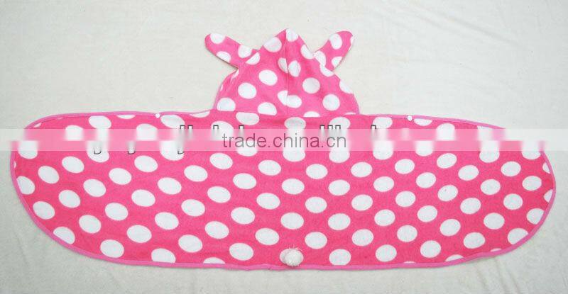 Babies blanket with hat,Cute polyester blanket,Houseware