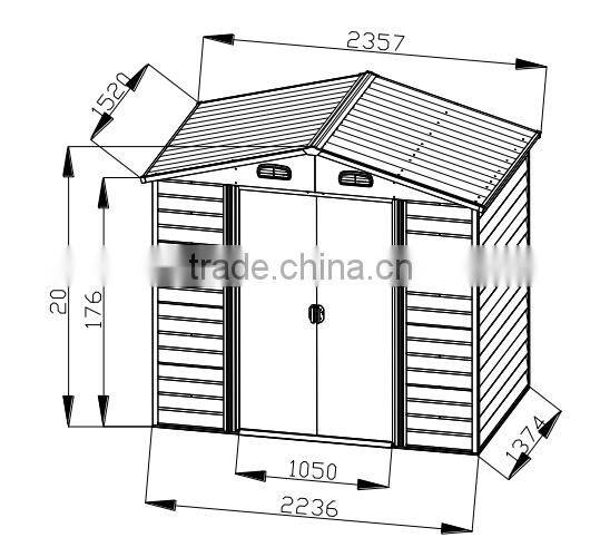 Extreme Snow-Load Heavy Duty Garden Metal Storage Sheds
