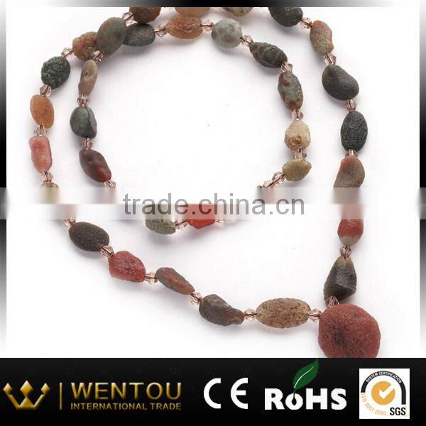 Precious necklace jewelry natural xinjiang agate seed jewelry agate beaded jewelry