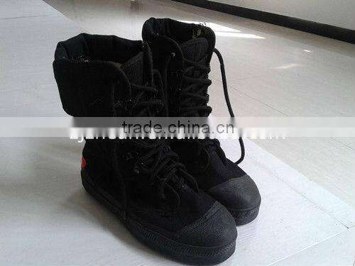 Fire Fighter Rescue Canvas Boots With Rubber Sole