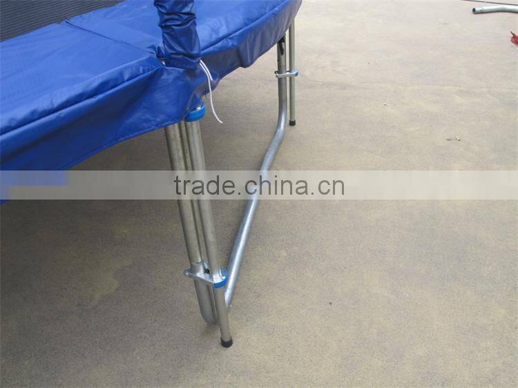 Outdoor oval bouce trampoline with inside safety net