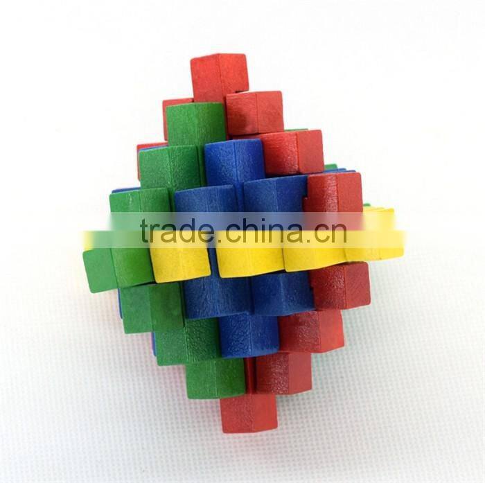 Complex 33 sticks IQ challenging wooden puzzle brain teaser