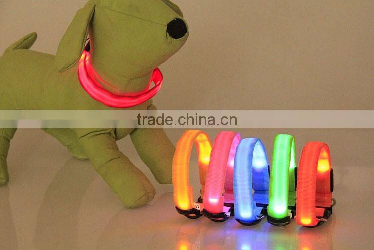 Chi-buy Wholesale LED Dog Collar Lighted Dog Collar Free Shipping on order 49usd