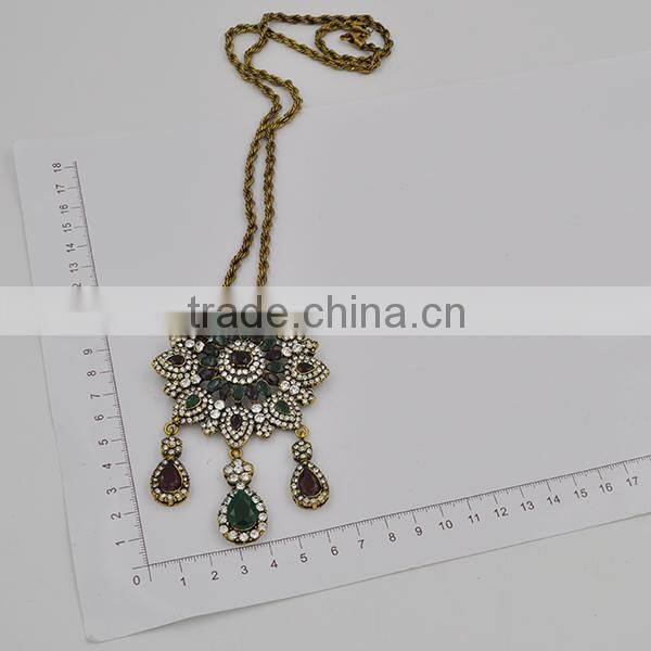 Wholesale fashion accessories rhinestone charm crystal pendant sets