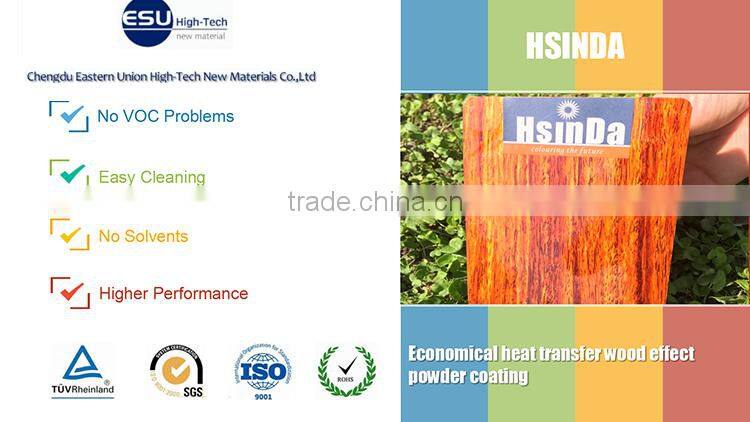 Economical heat transfer wood effect polyester powder coating