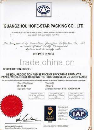 High quality classical Paper wine box