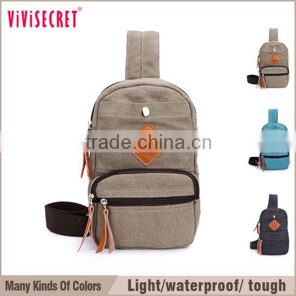 vivisecret canvas backpack fabric,canvas one strap backpacks for teenage