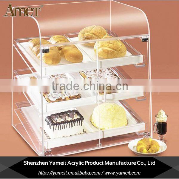 Customized eco-friendly clean acrylic food display cabinet
