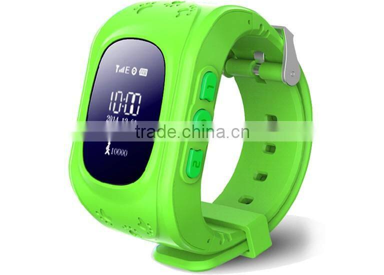 New products for 2016 waterproof wrist watch gps tracking device for kids Q50 with two way communication
