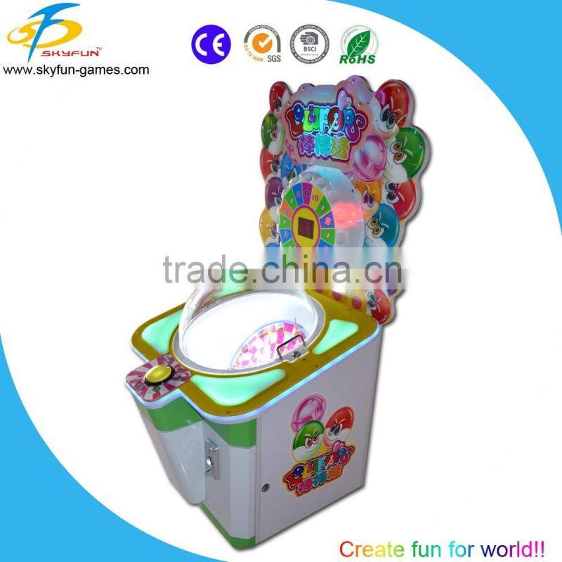 Amusement kids lollipop candy gift machine coin operated arcade lollipop gift machine