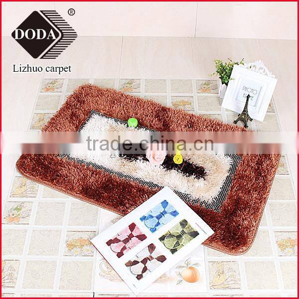 Long pile shagy polyester bathroom promotional gift mat