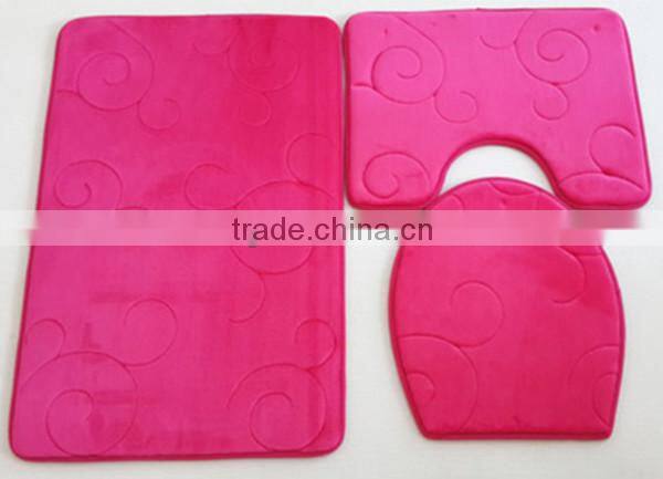lz-302.1 2014 100% polyester latest new anti-slip memory form bath mat