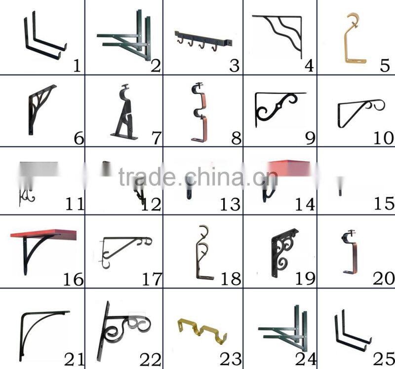 Deer Pattern Wrought Iron Wall Shelf Bracket