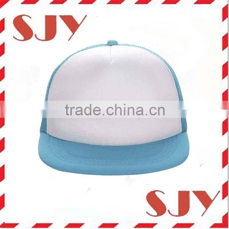 Adjustable Blank Wholesale Flat Brim Mesh Trucker Cap