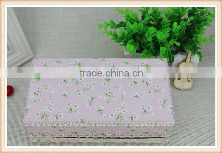 facial tissue box design with lace