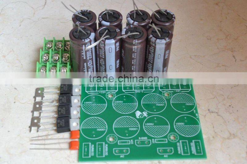 Stereo Power supply 63V2200Uf HIFI X 8+MUR8100E X 4 board