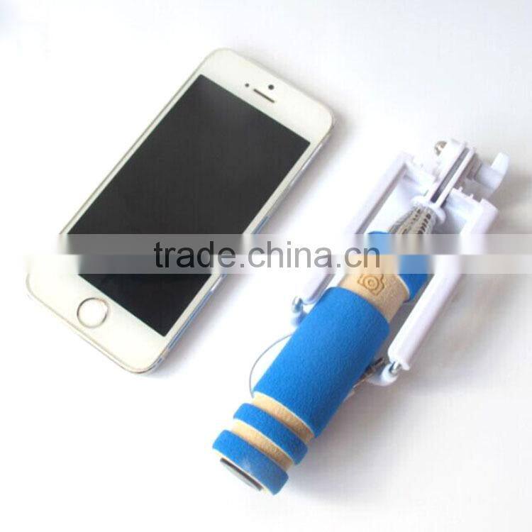 Mini Foldable Cable Selfie Stick Wired Selfie Stick