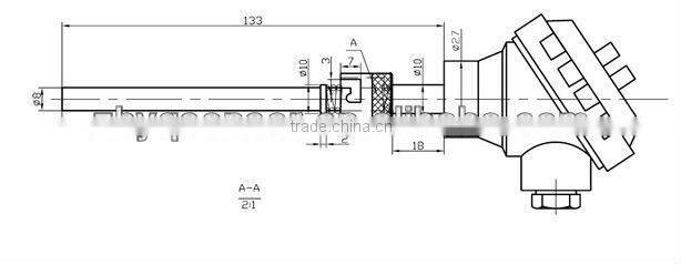 Explosion proof pt100 temperature sensor china manufacturer