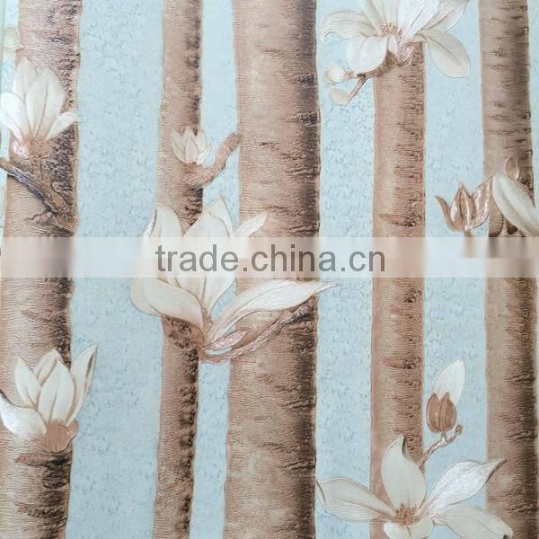 tree desgin waterproof vinyl wallpaper