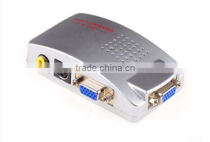 Computer Laptop PC VGA To Video Universal PC VGA to TV AV RCA Signal Adapter Converter Video Switch Box Supports NTSC PAL system