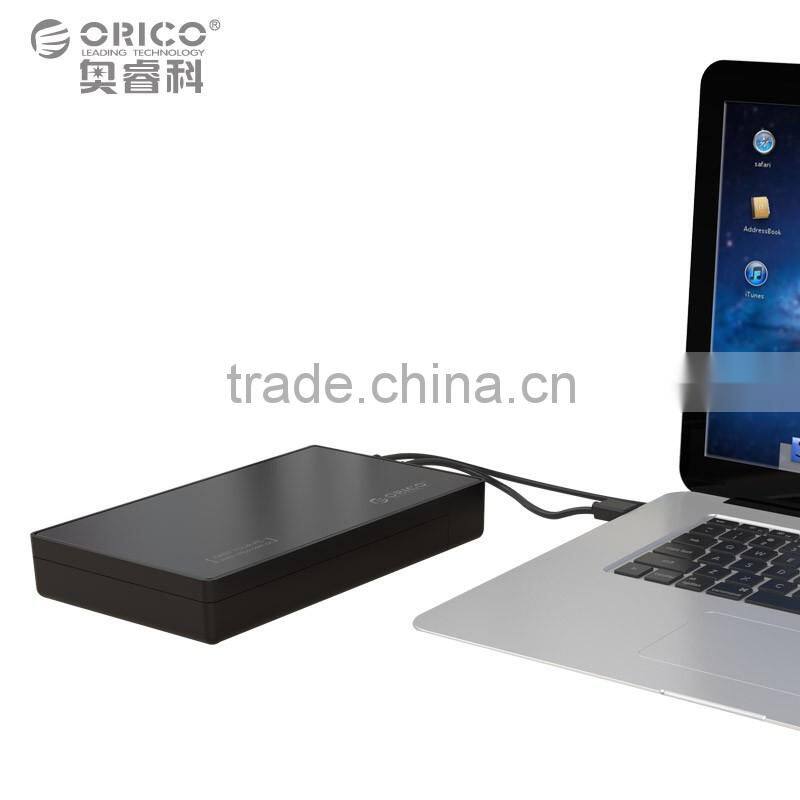 ORICO 3588C3 USB C 2.5 3.5 hdd enclosure blace plastic 8tb hdd caddy