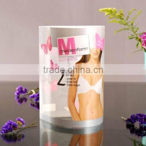 Underwear frosted pp plastic box, underware packaging box