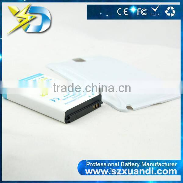 3.8V 7500mah Li-ion white label Battery for samsung n9000 with Back Cover