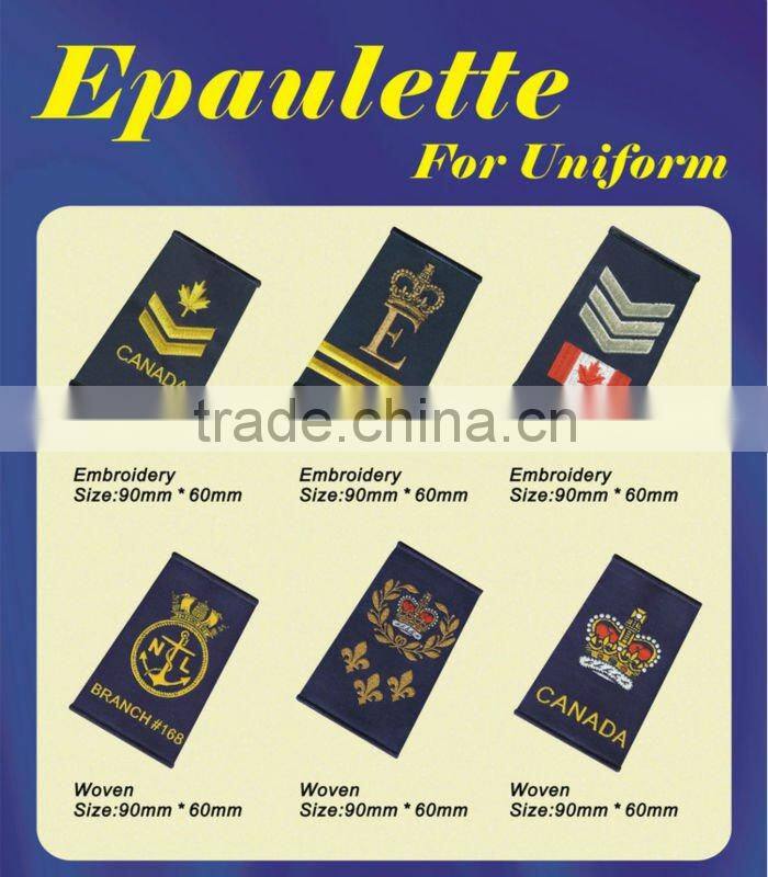 custom military uniform embroidery shoulder badge
