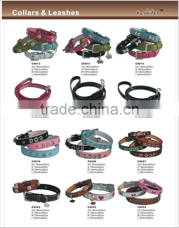 High quality Adjustable Nylon dog collar and leash set for Small Medium pets
